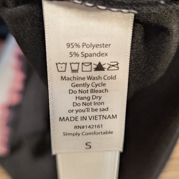 LuLaRoe AMBER Black and Pink Tie-Dye Hoodie Size Small - Picture 6 of 10